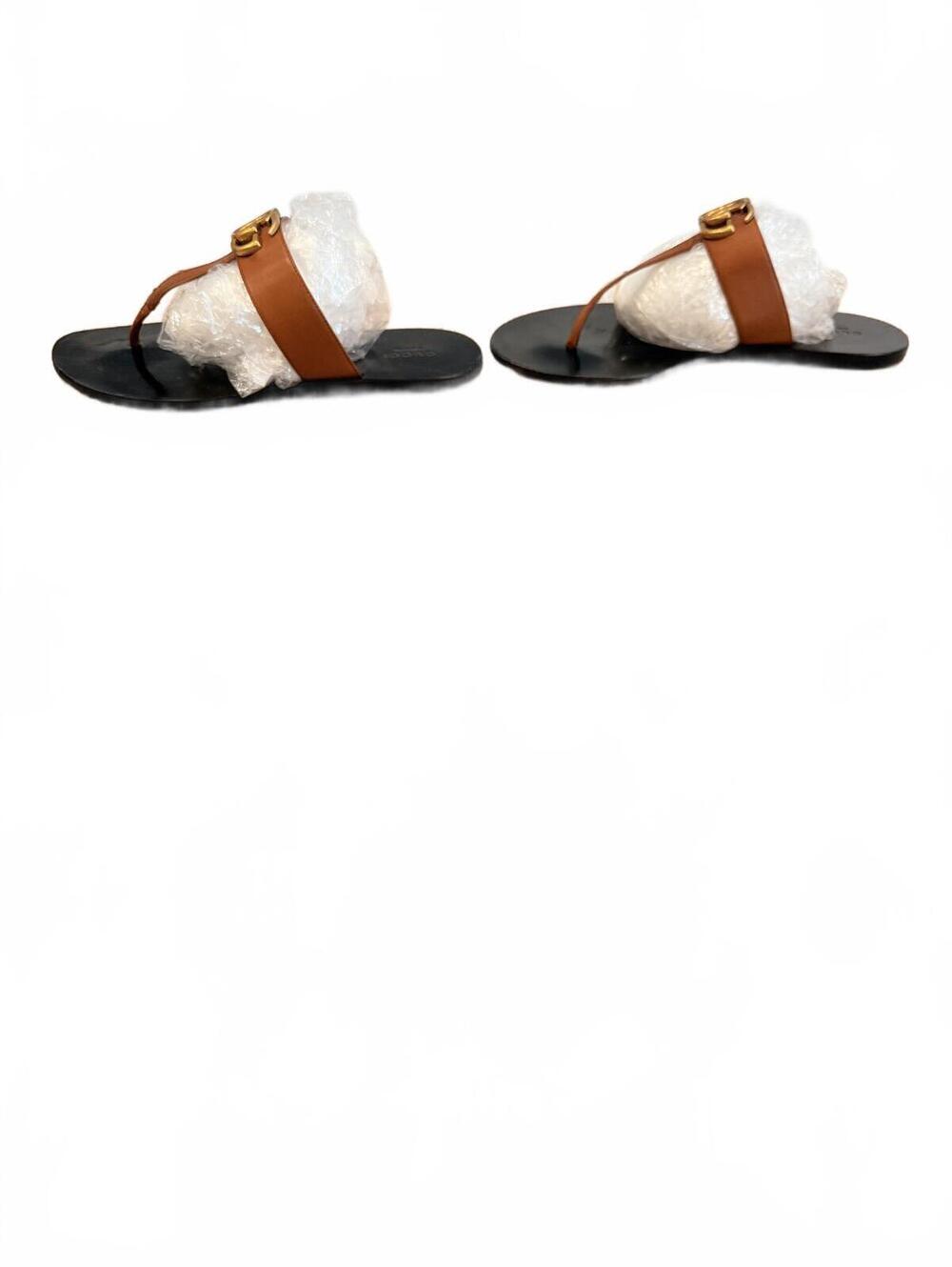 Gucci Marmont Double G Brown Leather Sandals [COPY] - Picture 5 of 10